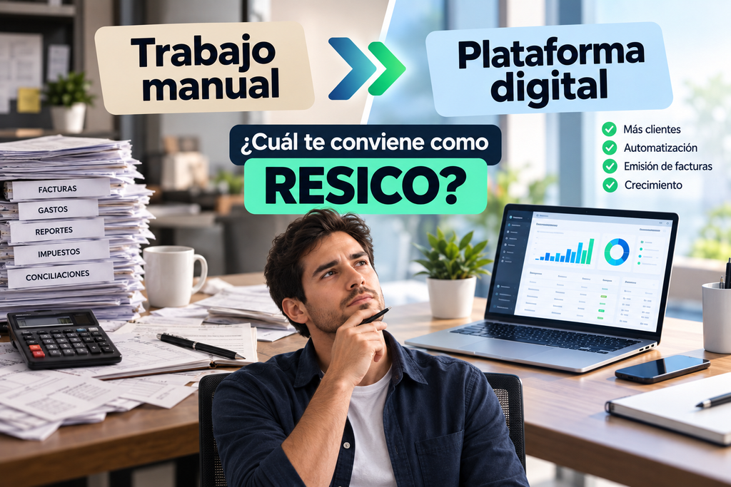 Plataforma digital RESICO frente al control manual de CFDI